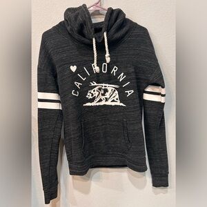 California Bear Graphic Hoodie - Charcoal S